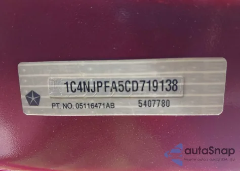 2012 Jeep Patriot Latitude from USA, damaged, VIN 1C4NJPFA5CD719138